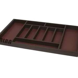 جا قاشقی چوبی آلبا (کف چرم) موکا